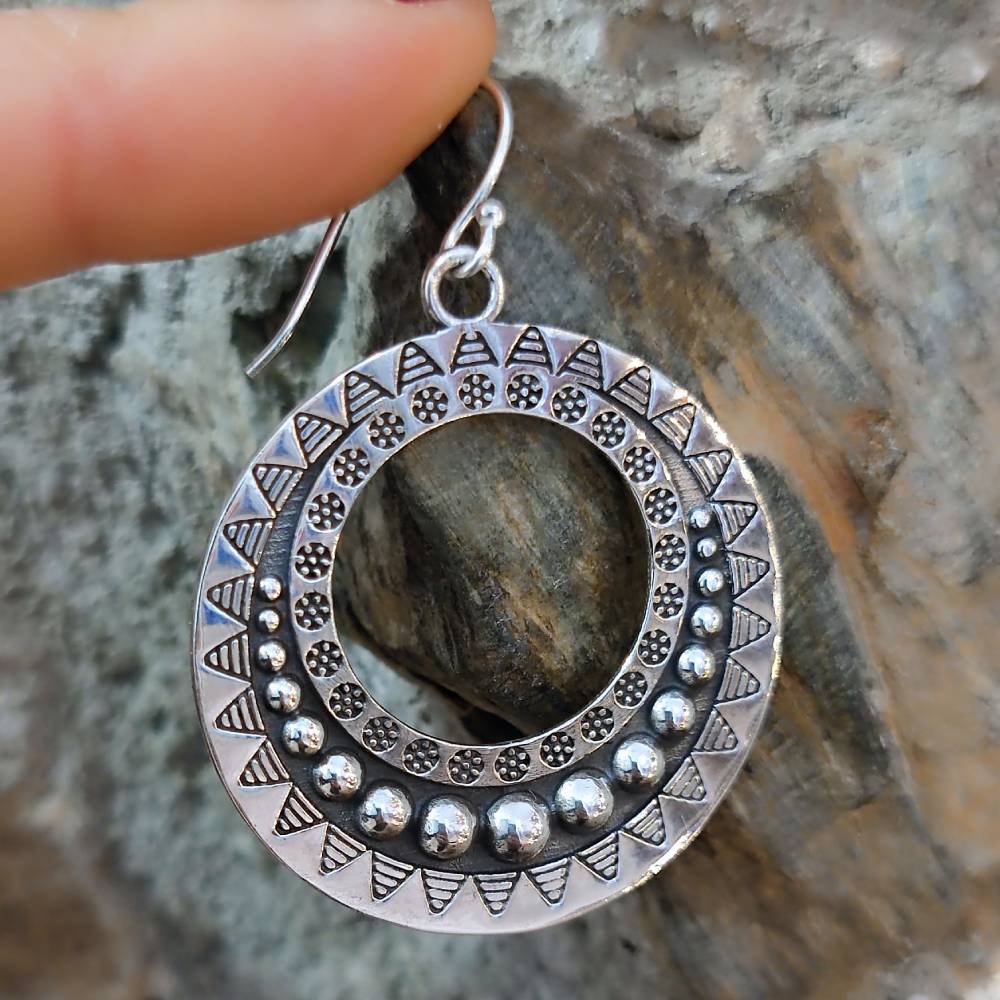 ORECCHINI etnici in argento 925 - DALKI