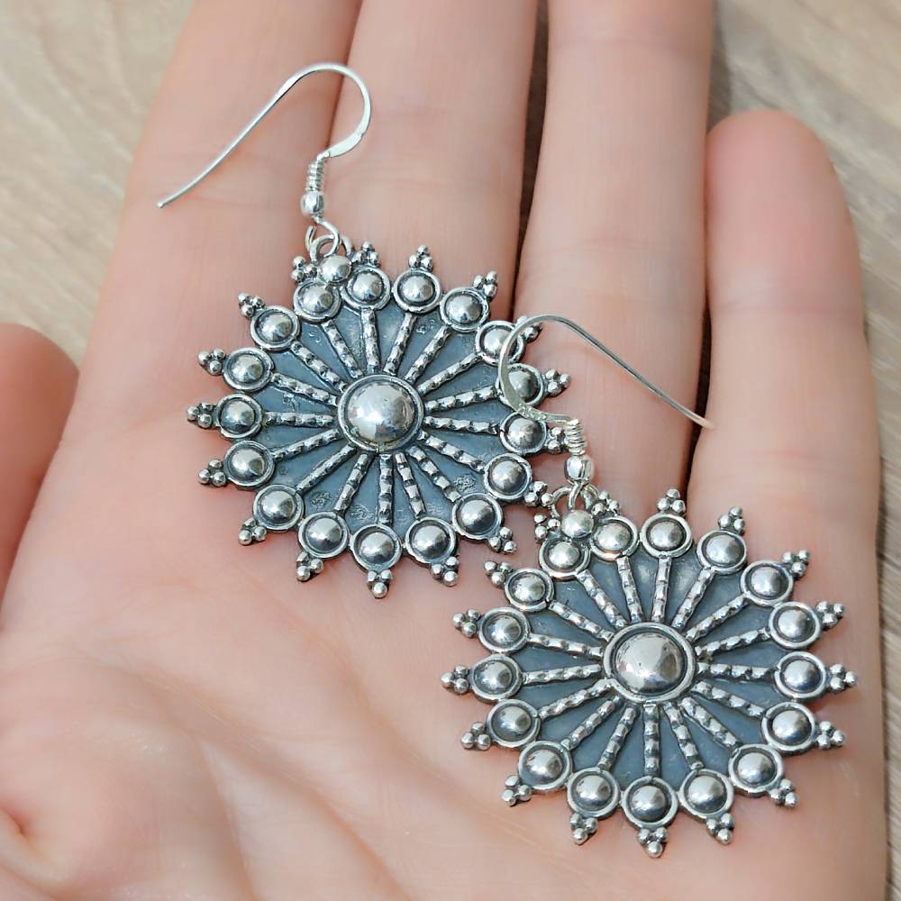 ORECCHINI etnici in argento 925 - SARBE