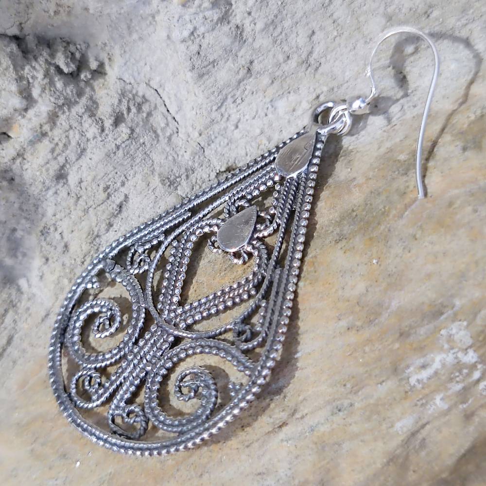 ORECCHINI etnici in argento 925 - JAM