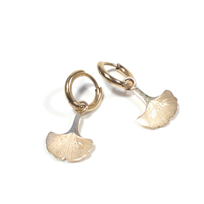 ORECCHINI acciaio 316 L - GINKGO BILOBA