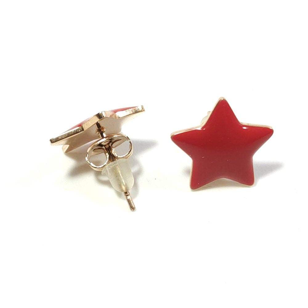 ORECCHINI acciaio 316 L Chirurgico rosè - Stelle – immagine3