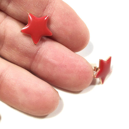 ORECCHINI acciaio 316 L Chirurgico rosè - Stelle – immagine2
