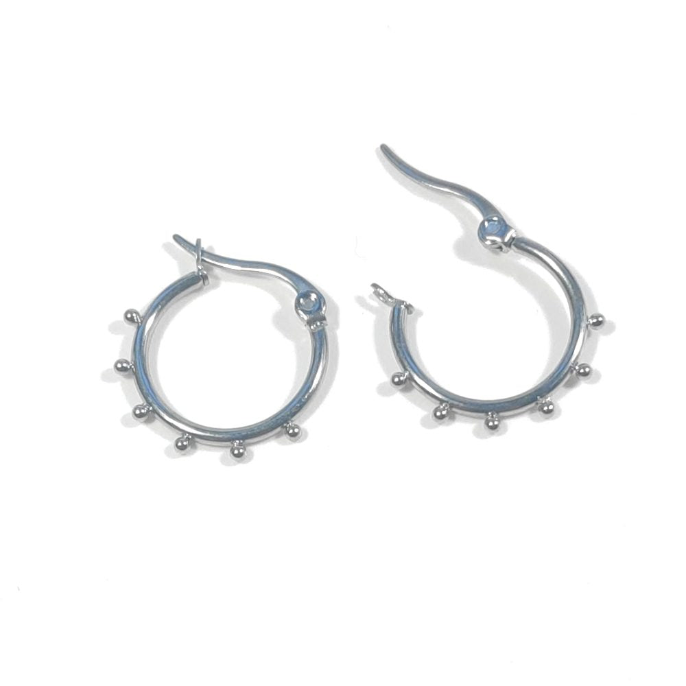 ORECCHINI acciaio 316 L Chirurgico - FOOL – immagine3