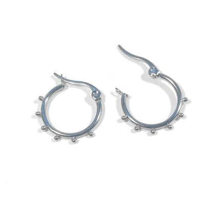 ORECCHINI acciaio 316 L Chirurgico - FOOL – immagine3