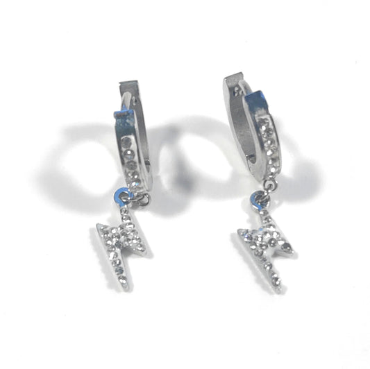 ORECCHINI acciaio 316 L ChirurgicoORECCHINI Zircone, | Fulmine