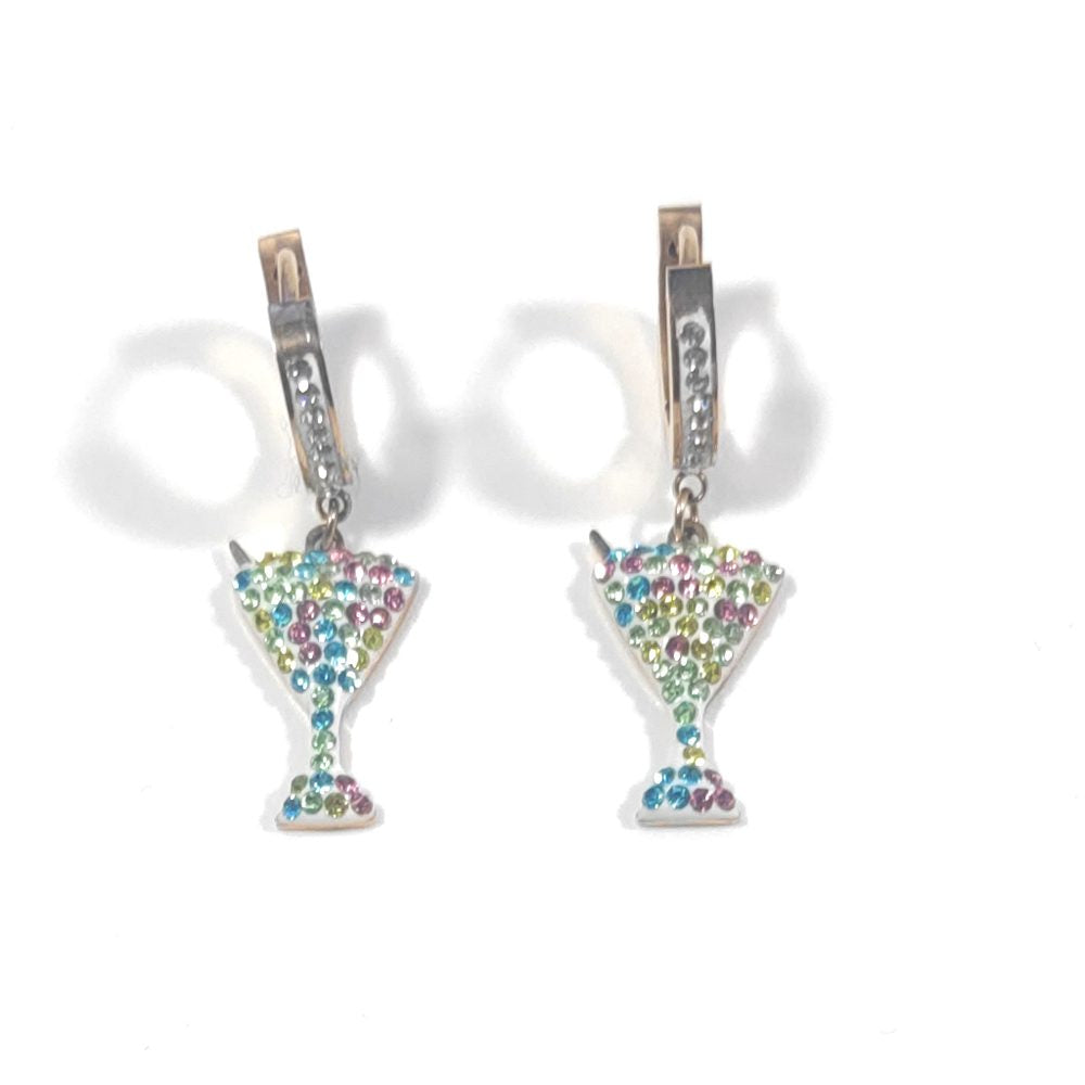 ORECCHINI acciaio 316 L ChirurgicoORECCHINI Zircone colorato, | Cocktail