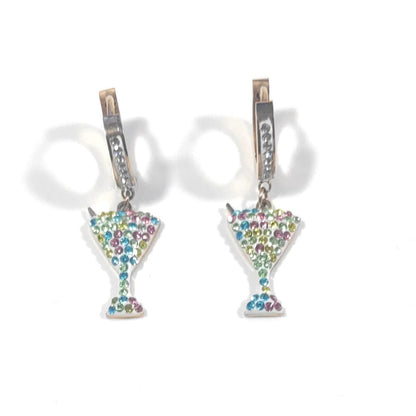 ORECCHINI acciaio 316 L ChirurgicoORECCHINI Zircone colorato, | Cocktail