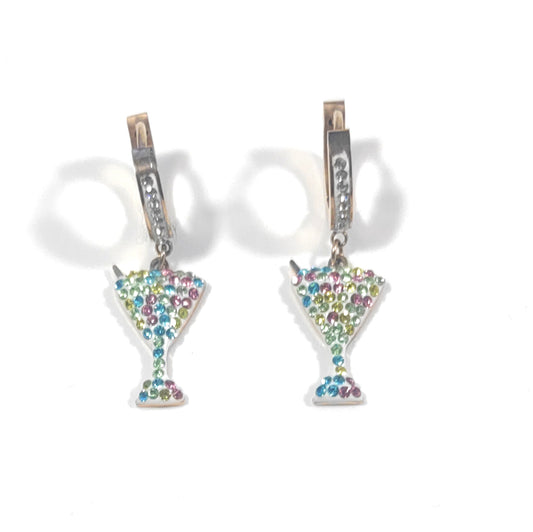 ORECCHINI acciaio 316 L ChirurgicoORECCHINI Zircone colorato, | Cocktail