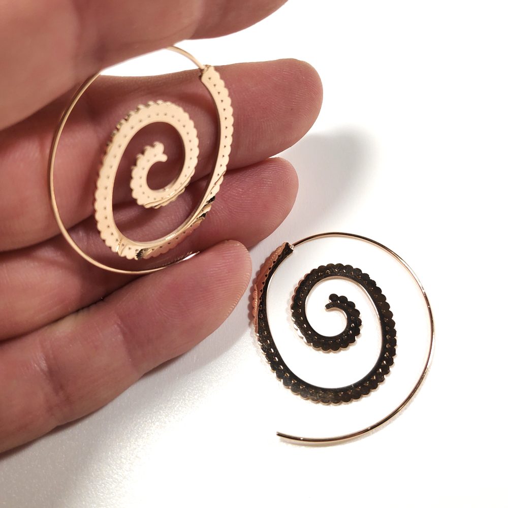 ORECCHINI acciaio 316 L Chirurgico rosèORECCHINI  | Spirale