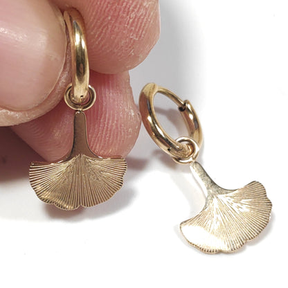 ORECCHINI acciaio 316 L - GINKGO BILOBA