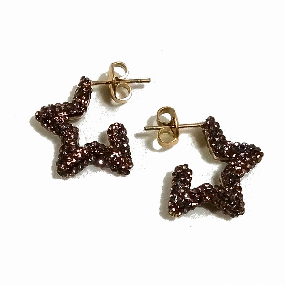 ORECCHINI  con strass in acciaio 316 L Chirurgico ORECCHINI  | Stella