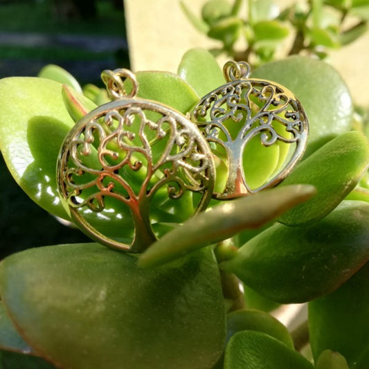 ORECCHINI etnici in ottone ALBERO DELLA VITA | ORECCHINI in argento