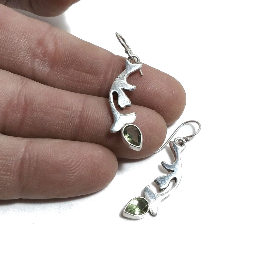 ORECCHINI Argento 925 ORECCHINI artigianali Peridoto | orecchini etnici