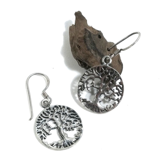 ORECCHINI etnici in argento 925 ALBERO DELLA VITA – immagine1