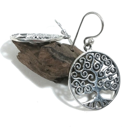 ORECCHINI etnici in argento 925 ALBERO DELLA VITA | Orecchini in argento