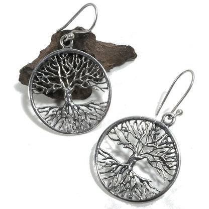 ORECCHINI etnici in argento 925 ALBERO DELLA VITA | Orecchini in argento