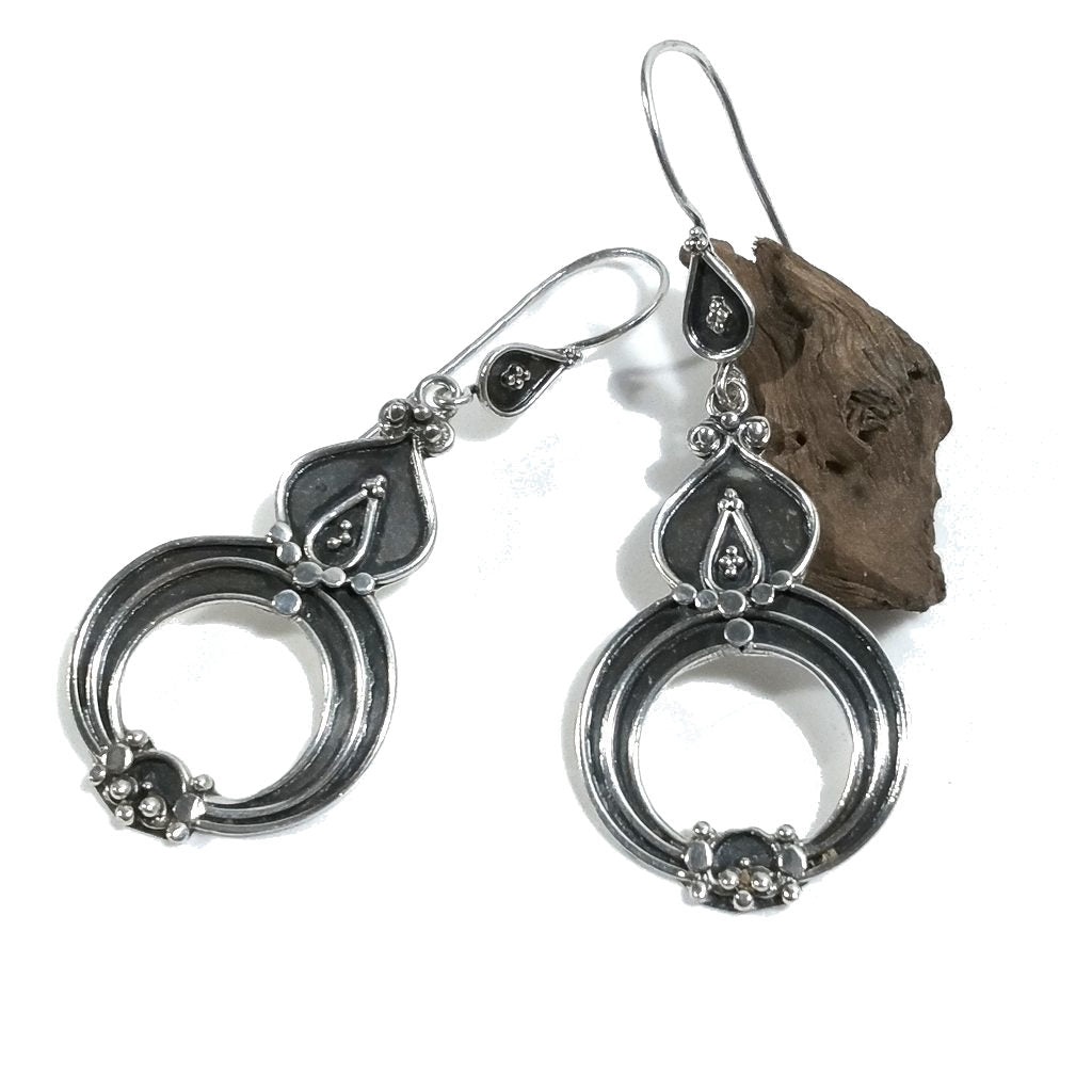ORECCHINI etnici in argento 925 filigrana otto | Orecchini pendenti