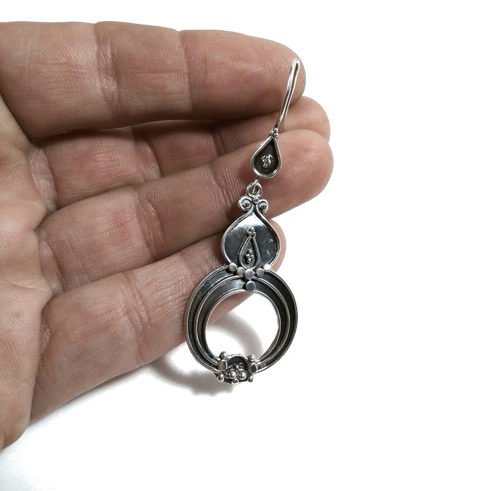 ORECCHINI etnici in argento 925 filigrana otto | Orecchini pendenti