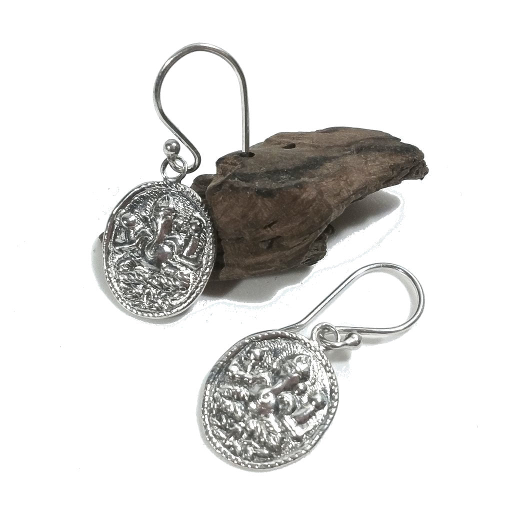 ORECCHINO etnico argento 925 GANESH piccolo