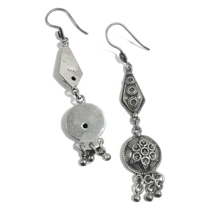 ORECCHINI etnici in argento 925 - filigrana | Orecchini lunghi
