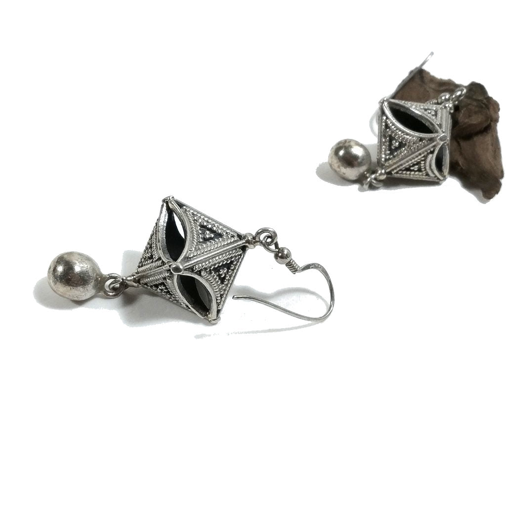 ORECCHINI etnici in argento 925 ROMBO – immagine2