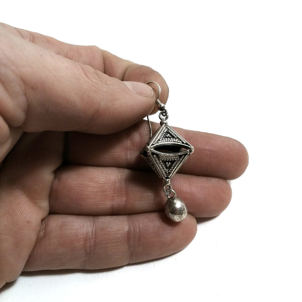 ORECCHINI etnici in argento 925 ROMBO – immagine3