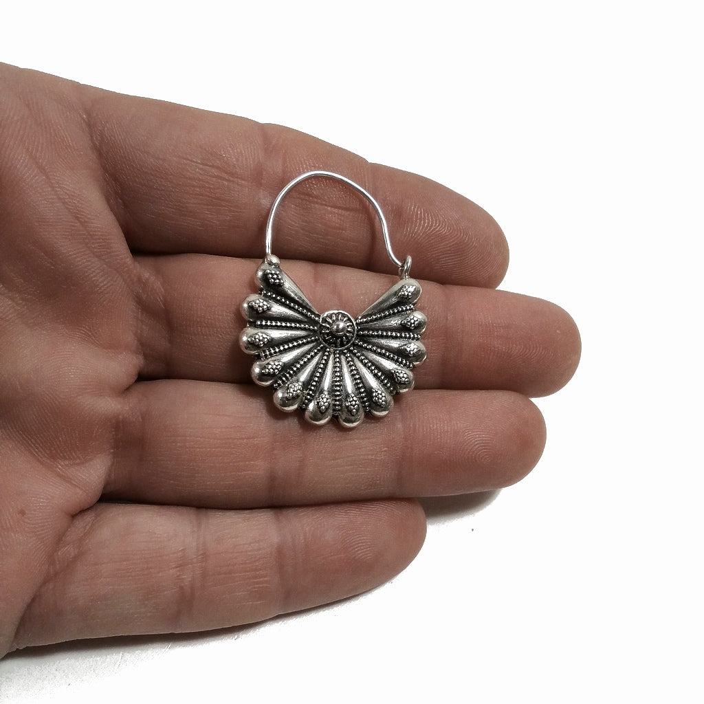 ORECCHINI in argento 925 coda di PAVONE | Orecchini argento
