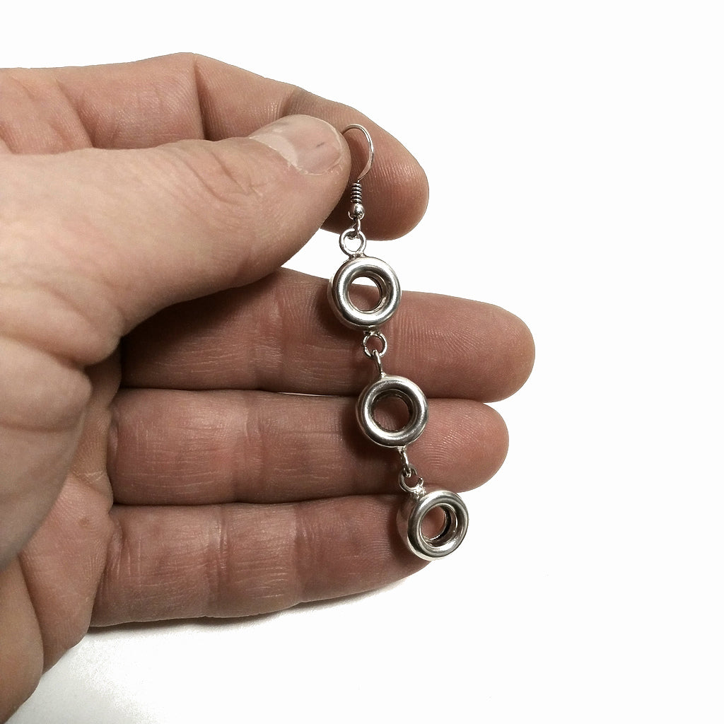 ORECCHINI pendenti in argento 925 | DISCHI | Gioielli in argento