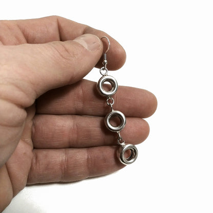 ORECCHINI pendenti in argento 925 | DISCHI | Gioielli in argento