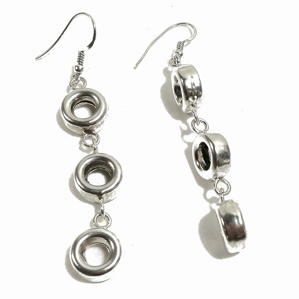ORECCHINI pendenti in argento 925 | DISCHI | Gioielli in argento