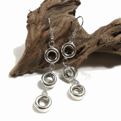 ORECCHINI pendenti in argento 925 | DISCHI | Gioielli in argento