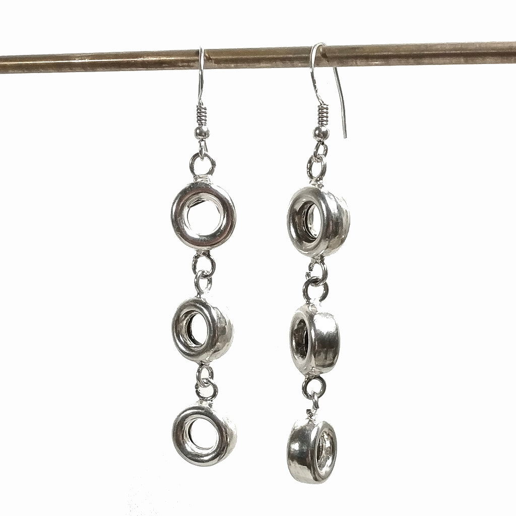 ORECCHINI pendenti in argento 925 | DISCHI | Gioielli in argento
