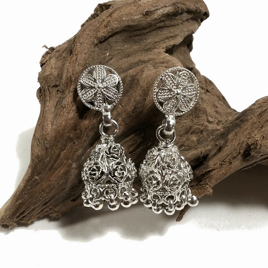 ORECCHINI chandelier etnico in argento 925 | Tradizionali indiani | Gioielli in argento
