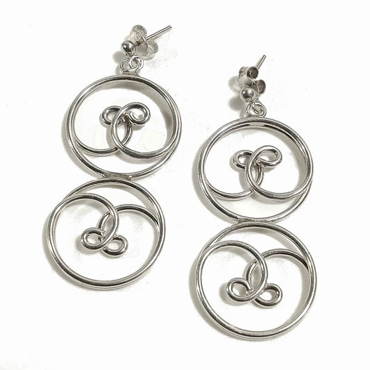 ORECCHINI spirale e cerchio in argento 925 - l'incontro | Gioielli in argento