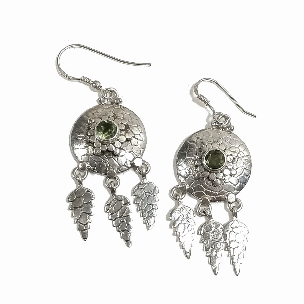 Orecchini etnici in argento 925 piume - HORSLEY