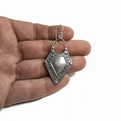ORECCHINI in argento 925 a forma di rombo | Orecchini argento