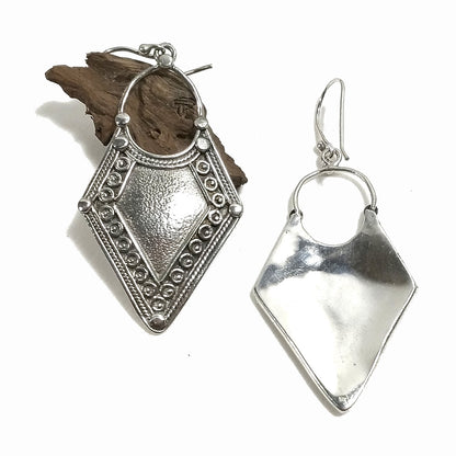 ORECCHINI in argento 925 a forma di rombo | Orecchini argento