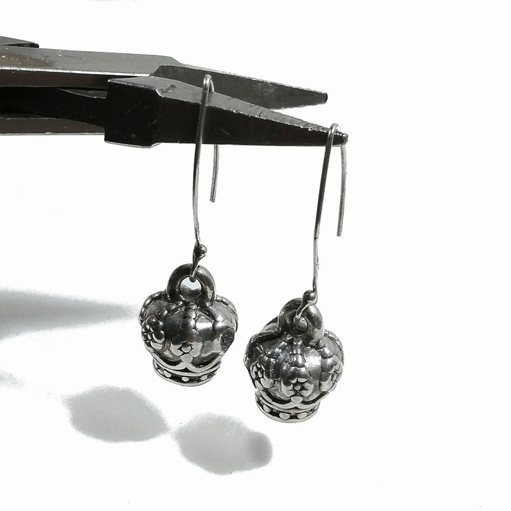 ORECCHINI con Corona in argento 925 pendente | Orecchini Corona