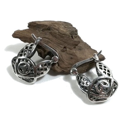 ORECCHINI etnici in argento 925 campanella piccola filigrana |HOOP