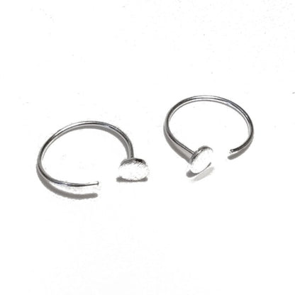 ORECCHINI in argento 925 satinato cerchio piccolo ORECCHINI | Cerchio