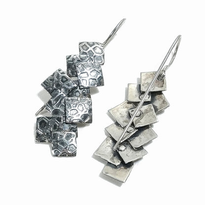 ORECCHINI etnici in argento 925 | CUBO Cubismo | Orecchini in argento
