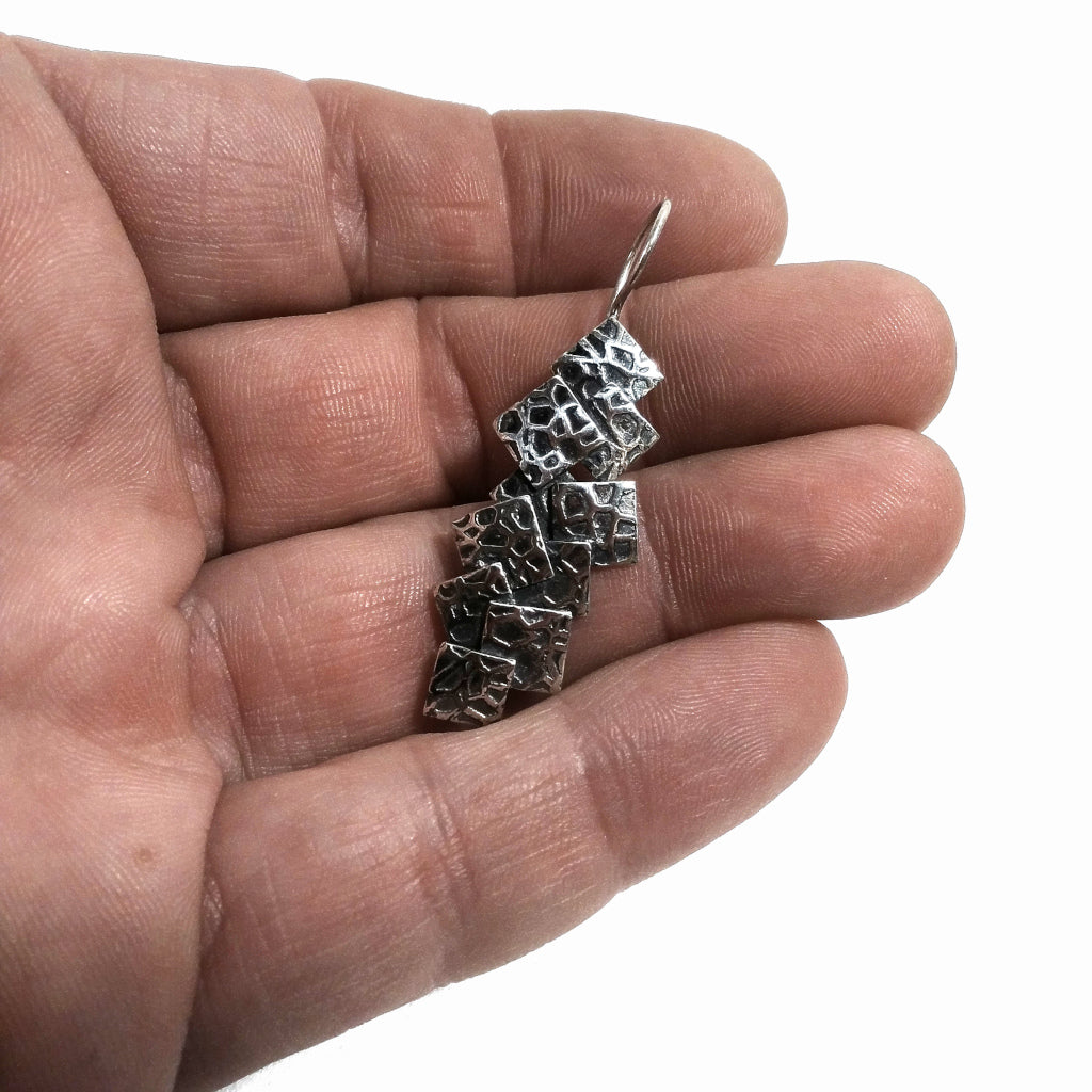 ORECCHINI etnici in argento 925 | CUBO Cubismo | Orecchini in argento