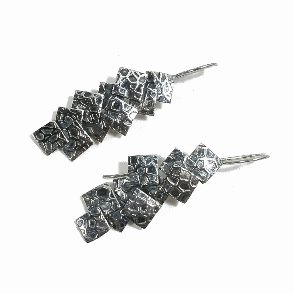 ORECCHINI etnici in argento 925 | CUBO Cubismo | Orecchini in argento