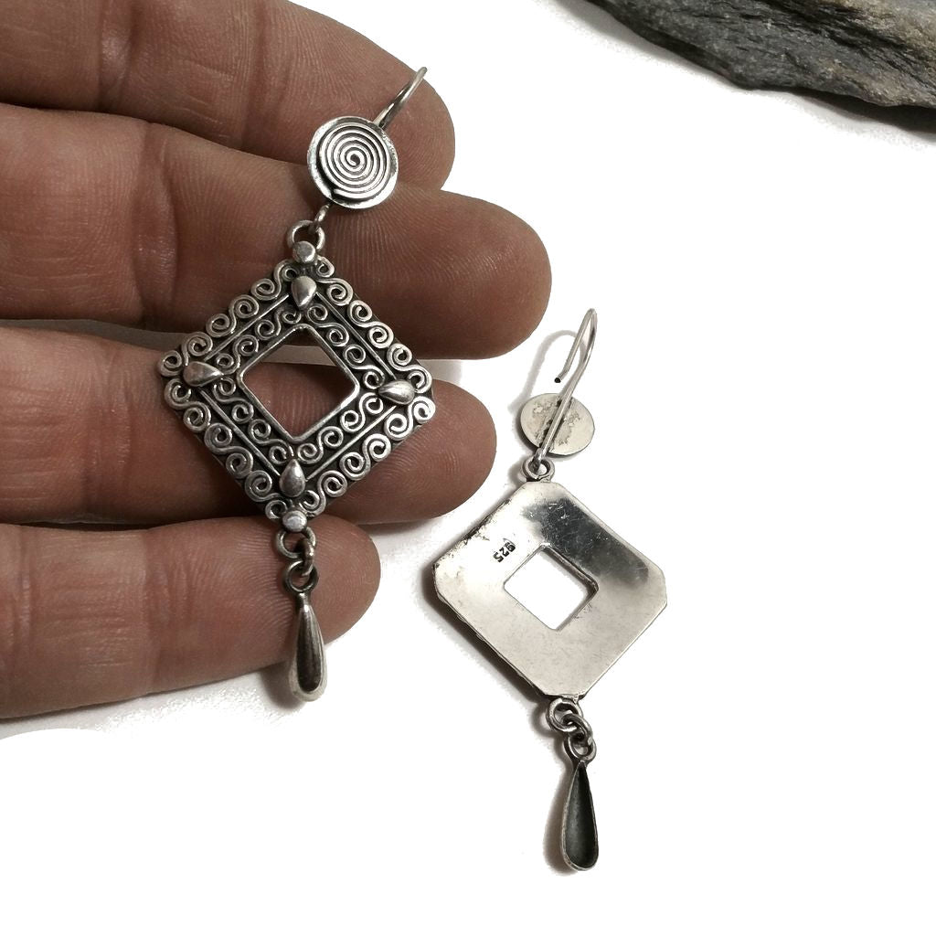 ORECCHINO etnico argento 925 artigianali | Orecchini etnici | BOHO
