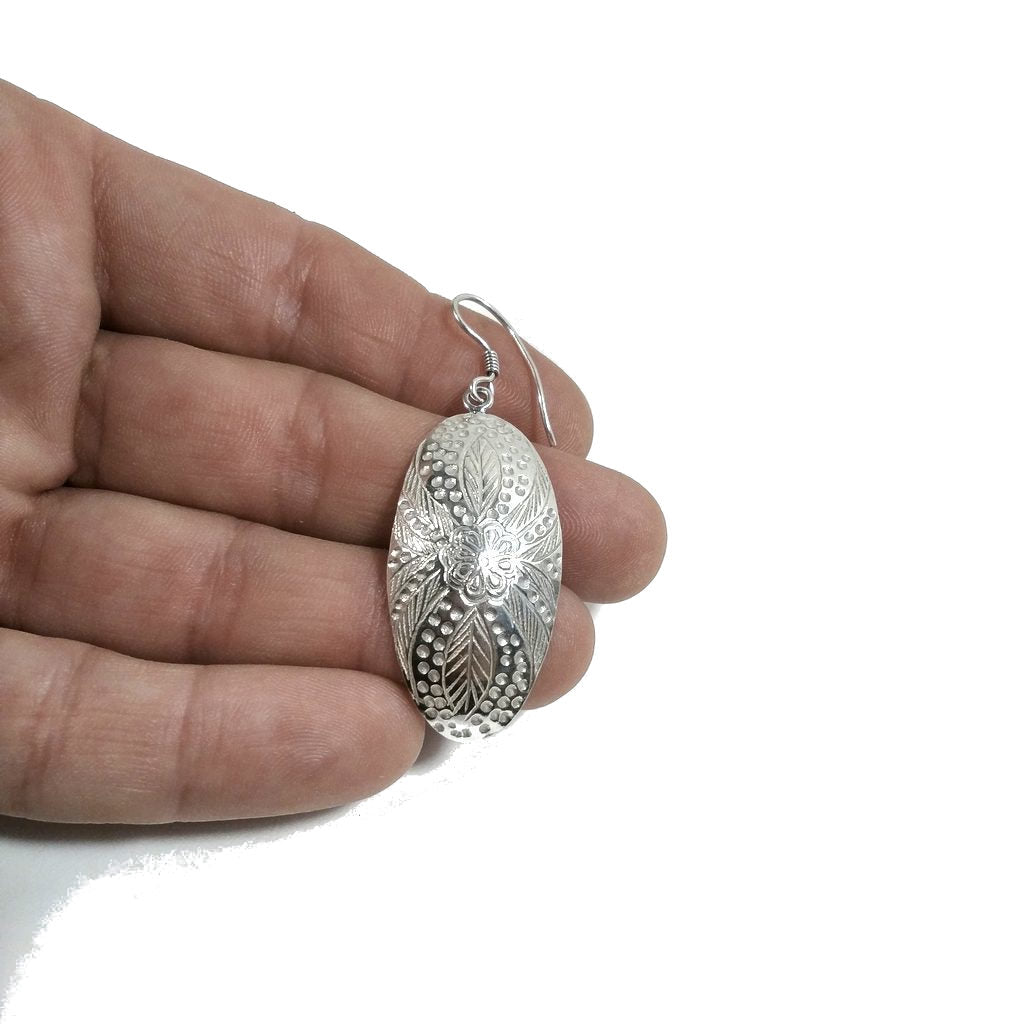 ORECCHINI etnici in argento 925 karen ovale | Gioielli tribali