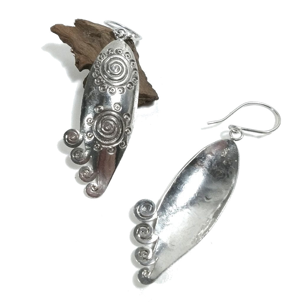 ORECCHINI etnici in argento 925 SPIRALE KAREN