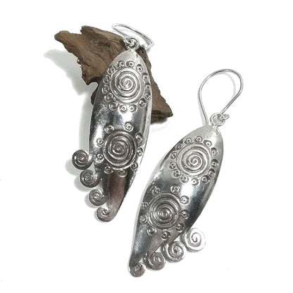 ORECCHINI etnici in argento 925 SPIRALE KAREN