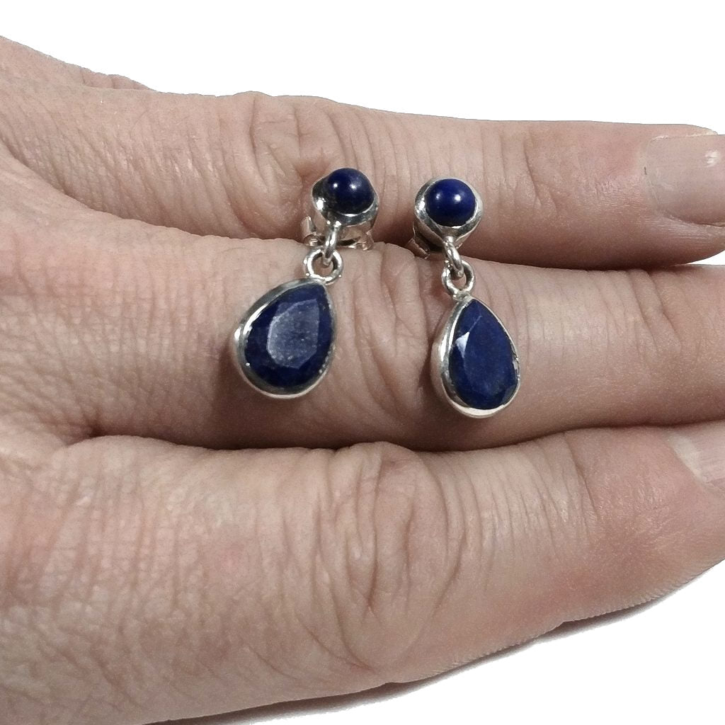 ORECCHINI Argento 925 artigianali Lapislazzuli | orecchini in argento da lobo
