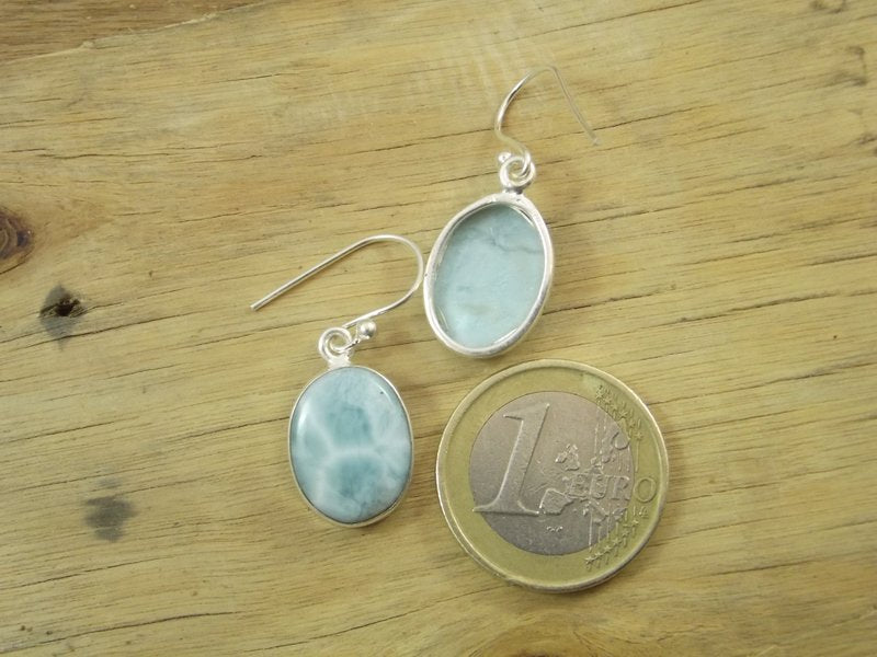 Orecchini in argento 925 con larimar - MURARICHINTALA – immagine2