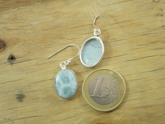 Orecchini in argento 925 con larimar - MURARICHINTALA – immagine2